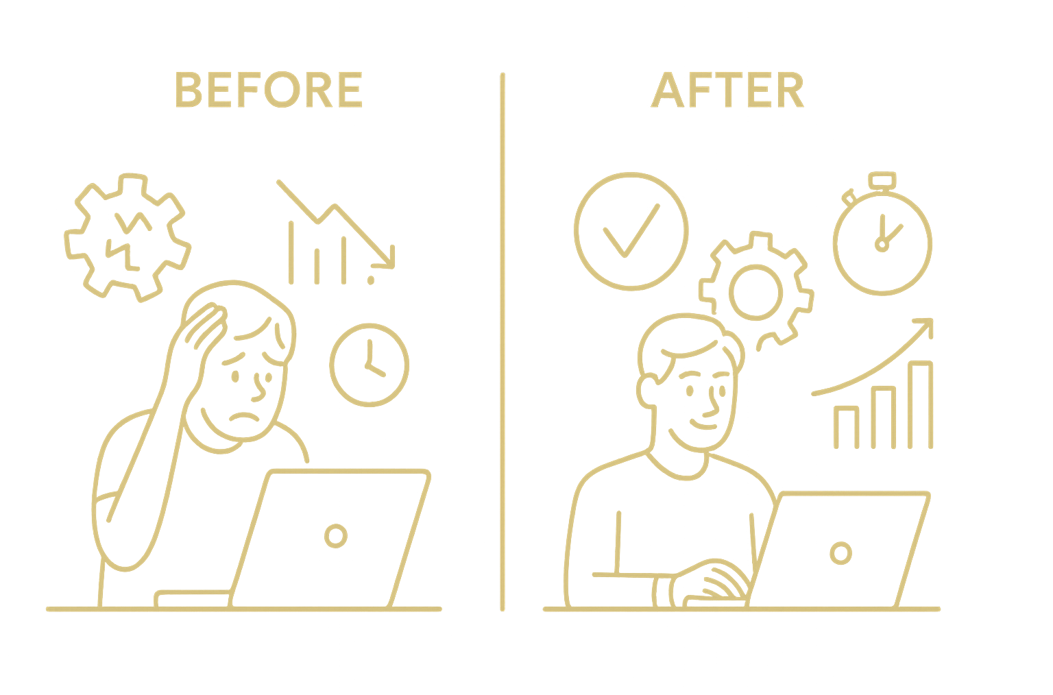 Before/After illustration